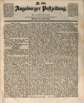 Augsburger Postzeitung Montag 9. Juli 1849