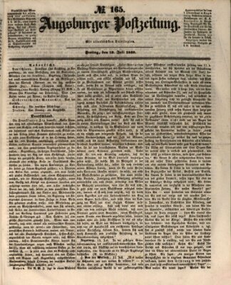 Augsburger Postzeitung Freitag 13. Juli 1849