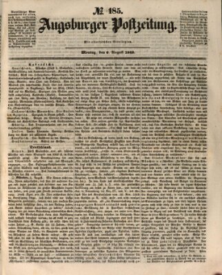 Augsburger Postzeitung Montag 6. August 1849