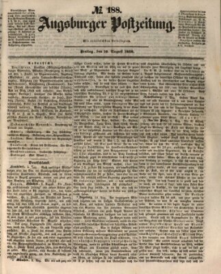 Augsburger Postzeitung Freitag 10. August 1849