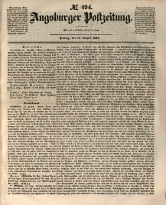 Augsburger Postzeitung Freitag 17. August 1849