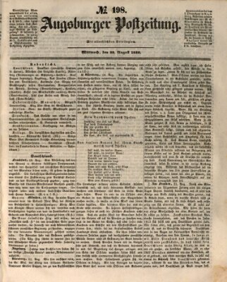 Augsburger Postzeitung Mittwoch 22. August 1849