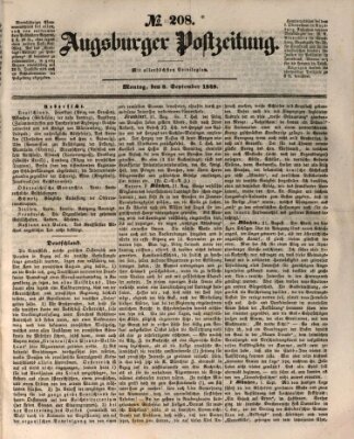 Augsburger Postzeitung Montag 3. September 1849