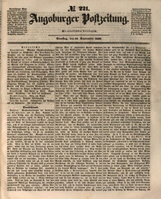 Augsburger Postzeitung Dienstag 18. September 1849