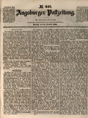 Augsburger Postzeitung Freitag 19. Oktober 1849