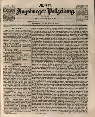 Augsburger Postzeitung Samstag 20. Oktober 1849