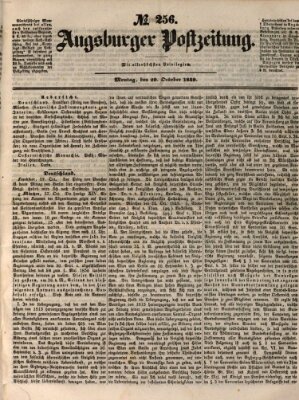 Augsburger Postzeitung Montag 29. Oktober 1849