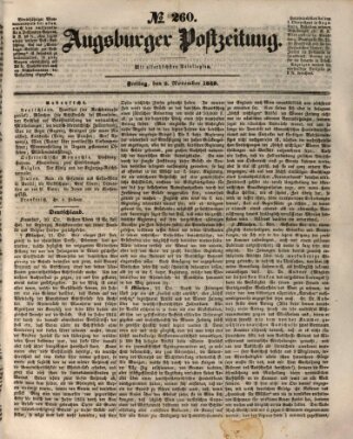 Augsburger Postzeitung Freitag 2. November 1849