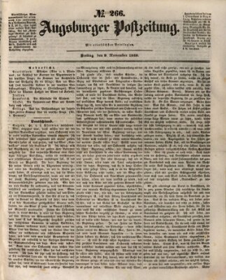 Augsburger Postzeitung Freitag 9. November 1849