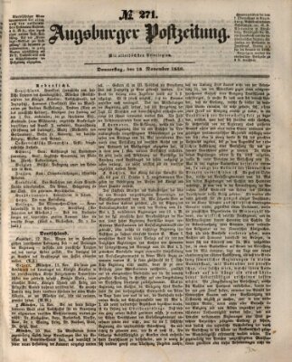 Augsburger Postzeitung Donnerstag 15. November 1849