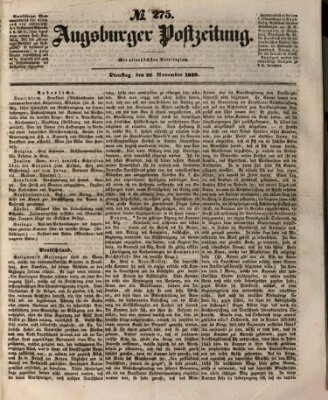 Augsburger Postzeitung Dienstag 20. November 1849