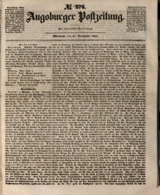 Augsburger Postzeitung Mittwoch 21. November 1849