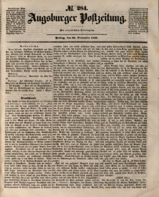 Augsburger Postzeitung Freitag 30. November 1849