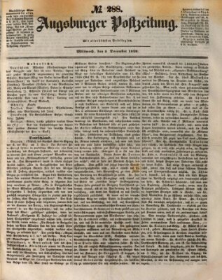 Augsburger Postzeitung Mittwoch 5. Dezember 1849