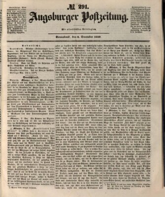 Augsburger Postzeitung Samstag 8. Dezember 1849