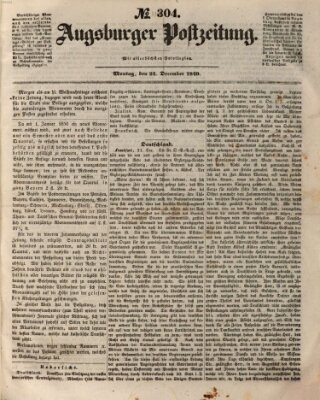 Augsburger Postzeitung Montag 24. Dezember 1849