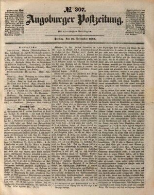 Augsburger Postzeitung Freitag 28. Dezember 1849