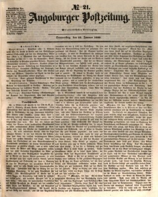 Augsburger Postzeitung Donnerstag 24. Januar 1850