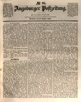 Augsburger Postzeitung Dienstag 29. Januar 1850