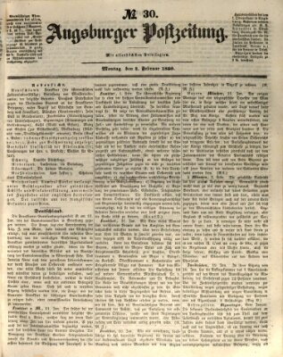 Augsburger Postzeitung Montag 4. Februar 1850