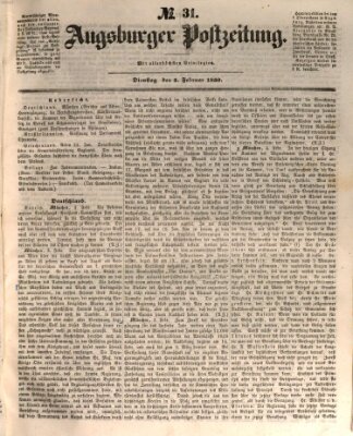 Augsburger Postzeitung Dienstag 5. Februar 1850