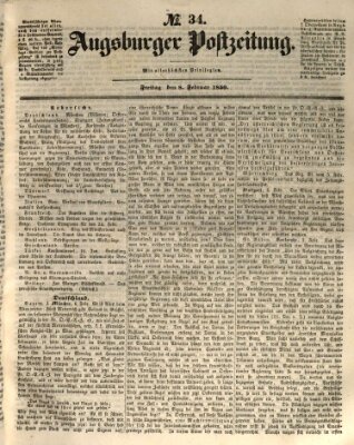 Augsburger Postzeitung Freitag 8. Februar 1850