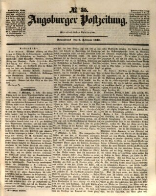 Augsburger Postzeitung Samstag 9. Februar 1850