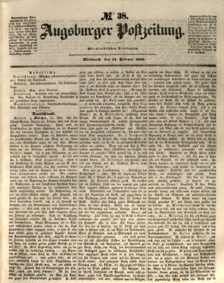 Augsburger Postzeitung Mittwoch 13. Februar 1850