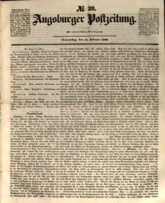 Augsburger Postzeitung Donnerstag 14. Februar 1850