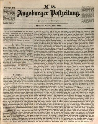 Augsburger Postzeitung Mittwoch 20. März 1850