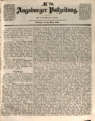 Augsburger Postzeitung Dienstag 26. März 1850