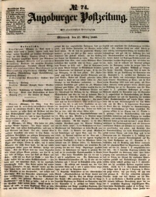 Augsburger Postzeitung Mittwoch 27. März 1850