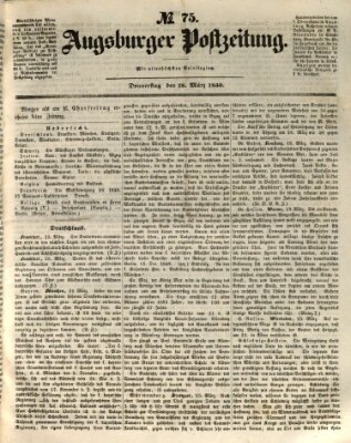 Augsburger Postzeitung Donnerstag 28. März 1850