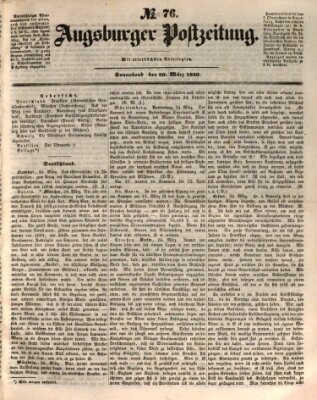 Augsburger Postzeitung Samstag 30. März 1850