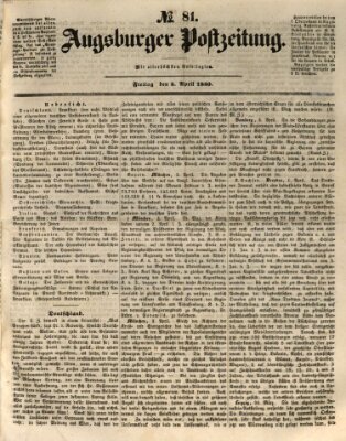 Augsburger Postzeitung Freitag 5. April 1850