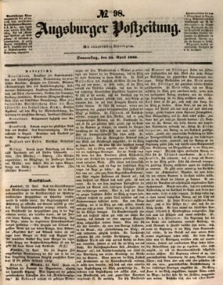 Augsburger Postzeitung Donnerstag 25. April 1850