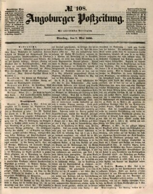 Augsburger Postzeitung Dienstag 7. Mai 1850