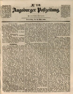 Augsburger Postzeitung Donnerstag 16. Mai 1850