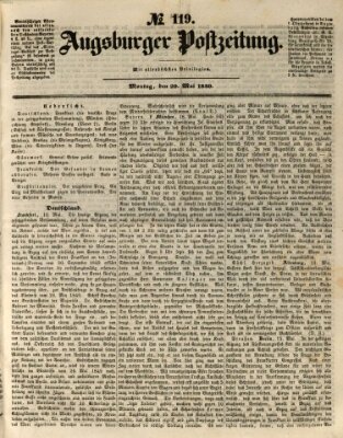 Augsburger Postzeitung Montag 20. Mai 1850