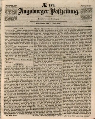 Augsburger Postzeitung Samstag 1. Juni 1850