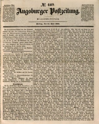 Augsburger Postzeitung Freitag 14. Juni 1850