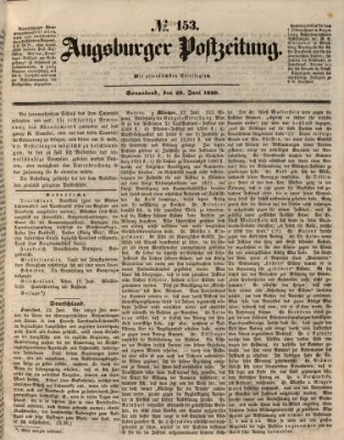 Augsburger Postzeitung Samstag 29. Juni 1850