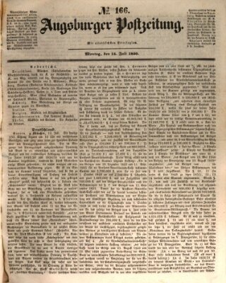 Augsburger Postzeitung Montag 15. Juli 1850