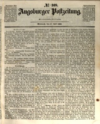 Augsburger Postzeitung Mittwoch 17. Juli 1850