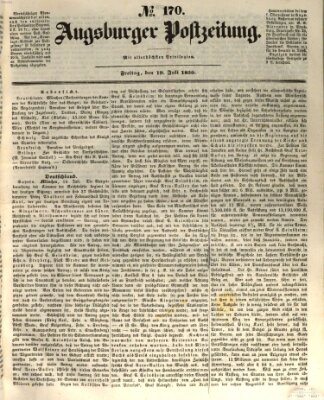 Augsburger Postzeitung Freitag 19. Juli 1850