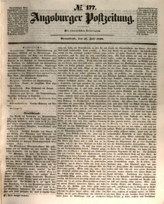 Augsburger Postzeitung Samstag 27. Juli 1850