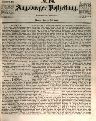 Augsburger Postzeitung Montag 29. Juli 1850