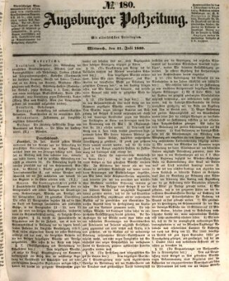 Augsburger Postzeitung Mittwoch 31. Juli 1850