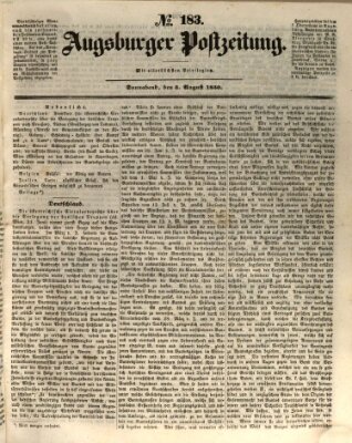 Augsburger Postzeitung Samstag 3. August 1850