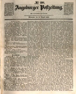 Augsburger Postzeitung Mittwoch 14. August 1850